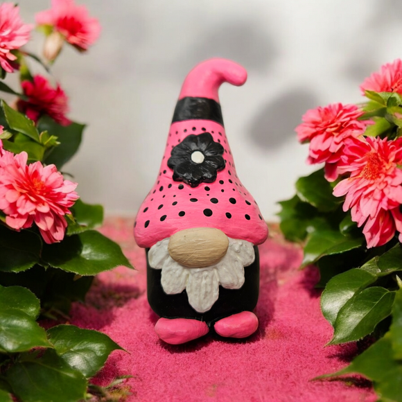 Hot Pink & Black Gnome