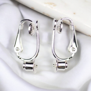 Clip on Earring Converters- Silver