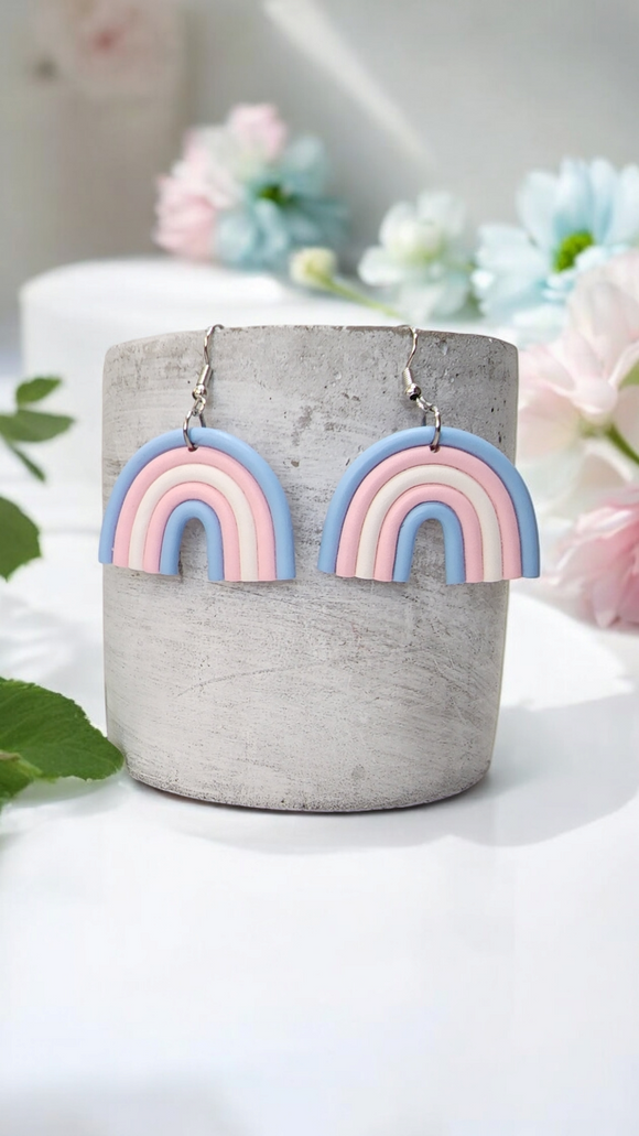 Transgender Rainbow Earrings