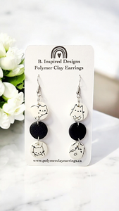 Black & White Cat Dangles