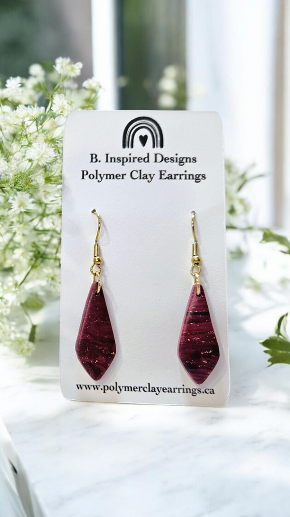 Burgundy dangles