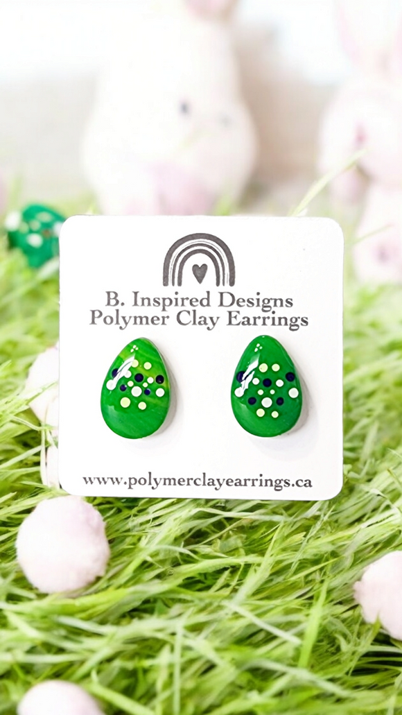 Easter Egg Studs- Green