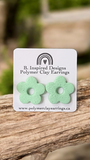 Flower Studs- Green