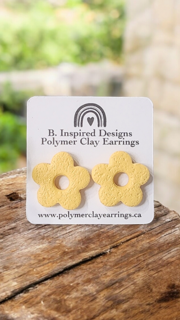 Flower Studs- Yellow