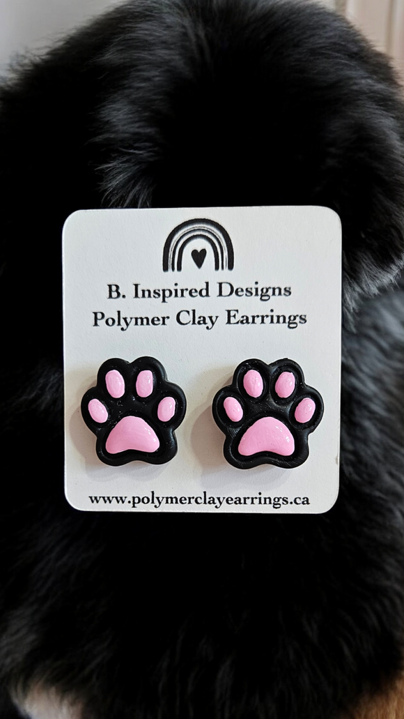 Paw Studs- Black