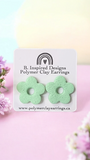 Flower Studs- Green