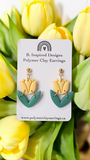 Tulip Earrings in yellow