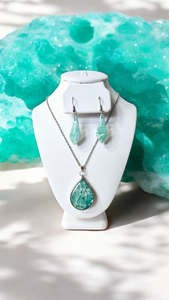 Turquoise quartz necklace set