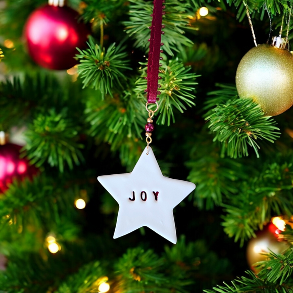 Joy Christmas Tree Ornament