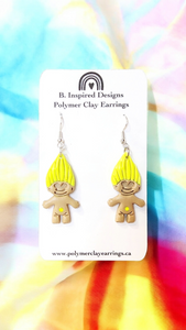 Retro Troll Dangles- Yellow