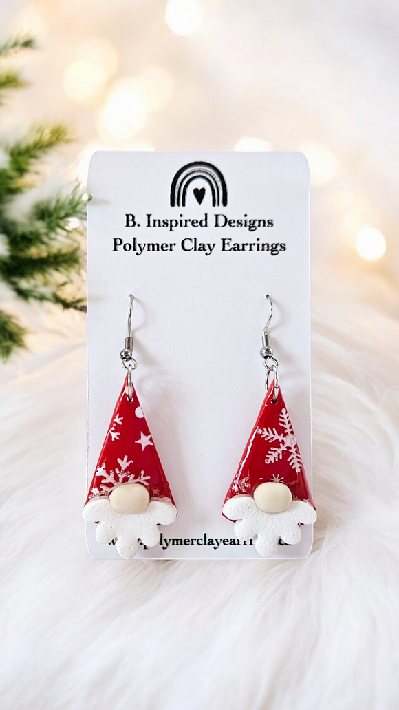 Gnome Earrings- Red