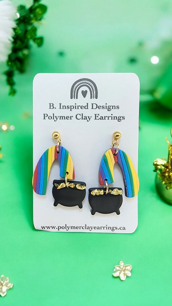 Pot of Gold Rainbow Dangles