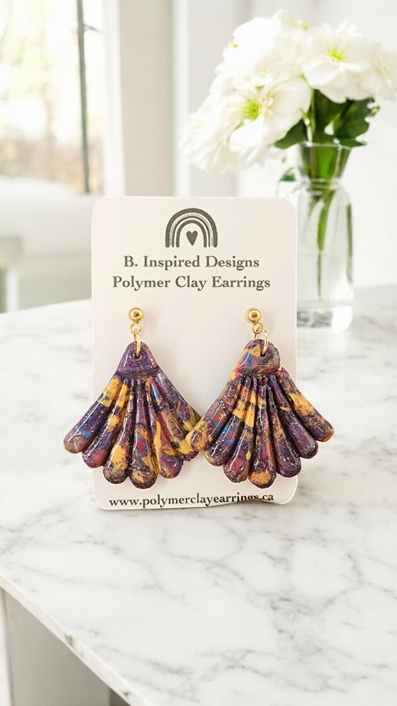 Penelope Dangles -Purple Abstract