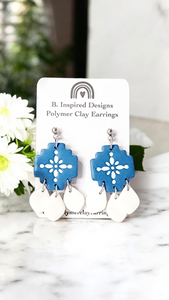 Blue & White Dangles